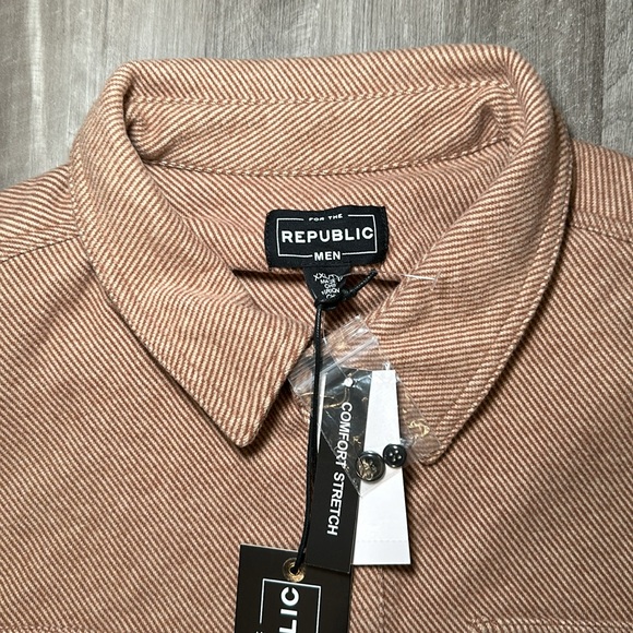 For the Republic Cut & Sewn Heavy Luxe Flannel Comfort Stretch Overshirt - 2XL - Picture 6 of 6